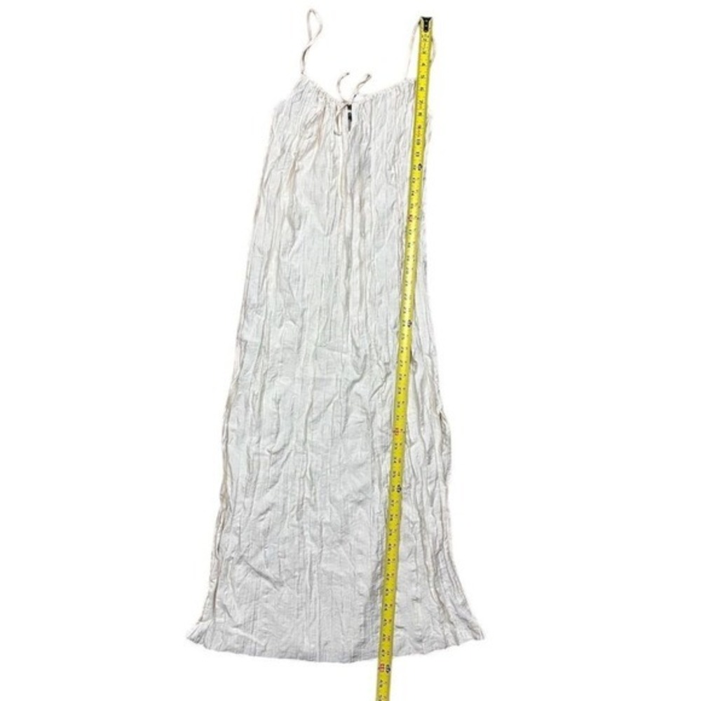 NWT J. Crew Women's Beige Crinkled‎ Side-Slit Midi Dress XXS Summer Casual - Picture 5 of 9
